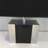 Chrome and black lacquer lamp