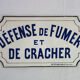 Enameled plaque “No smoking and spitting” 40s/50s