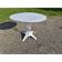 Garden table with a cast iron top.