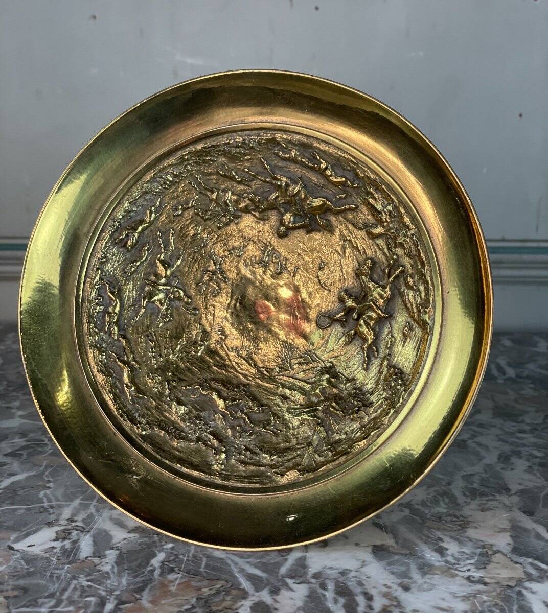 Cup in gilded bronze and ivory