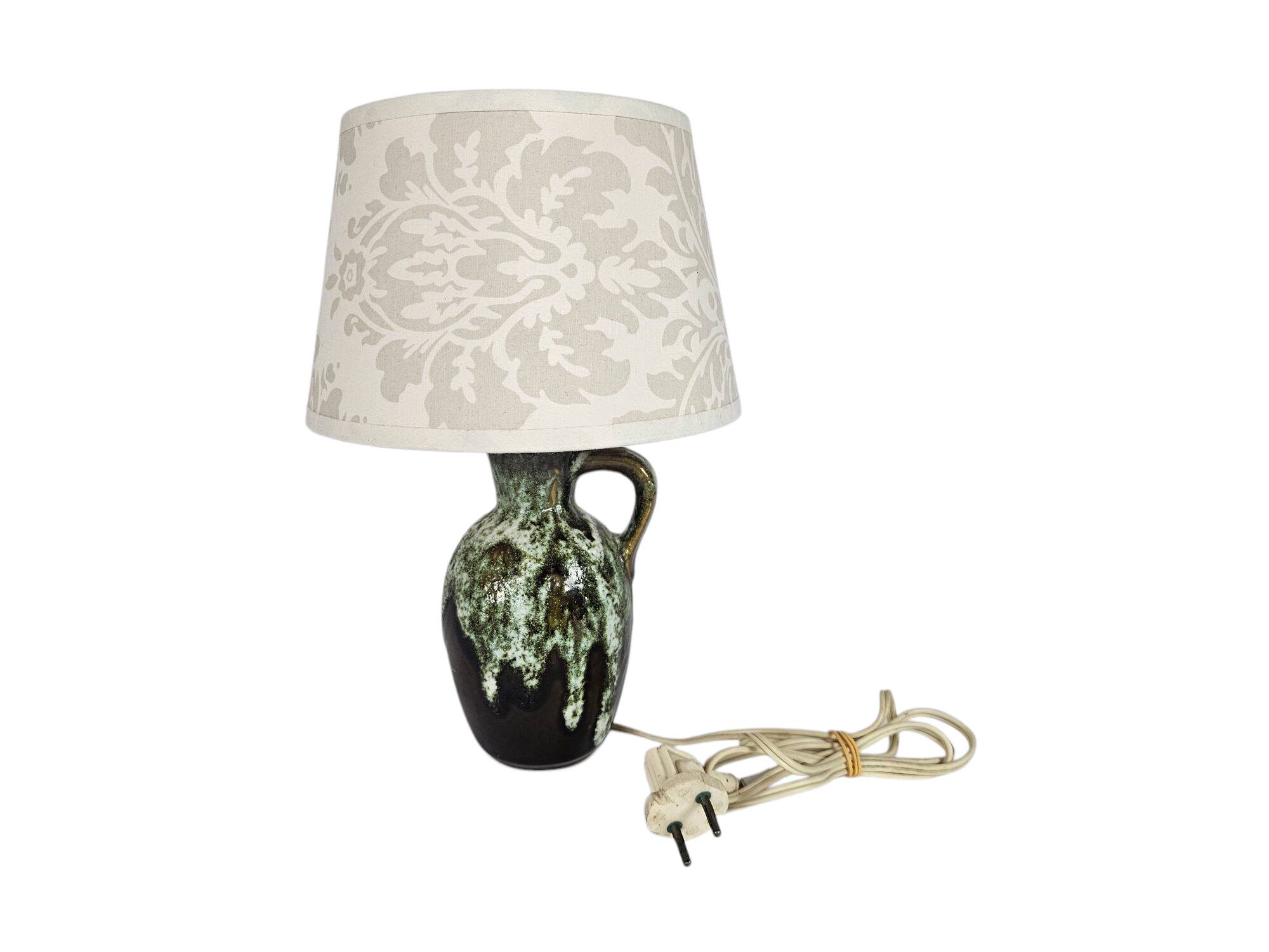 Jasba keramiek - West Germany - Fat Lava - druipglazuur - tafellamp - 70's