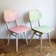 Set of 6 vintage TON chairs in painted wood, Czechoslovakia, 1964
