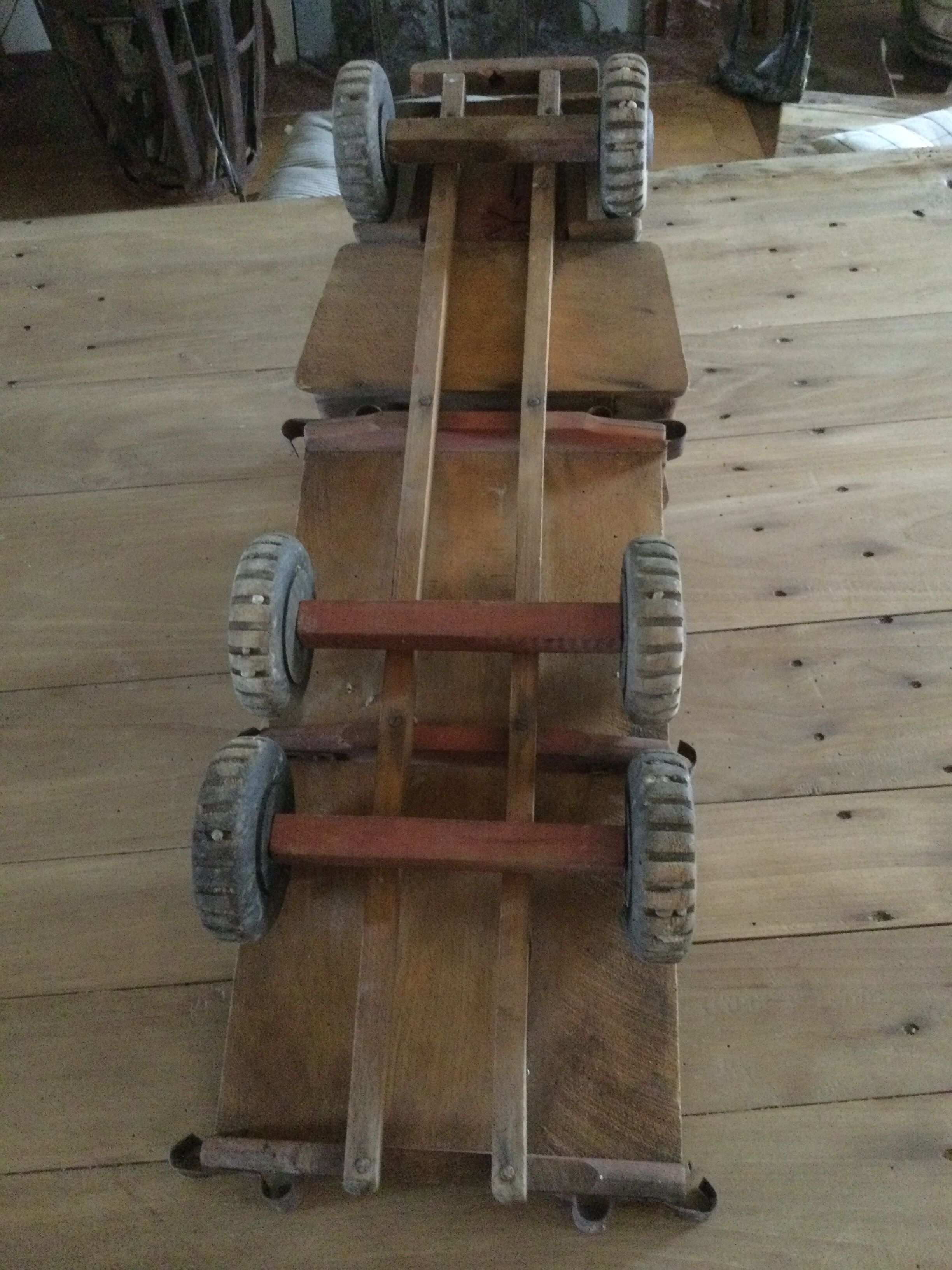 Antique oak transport truck