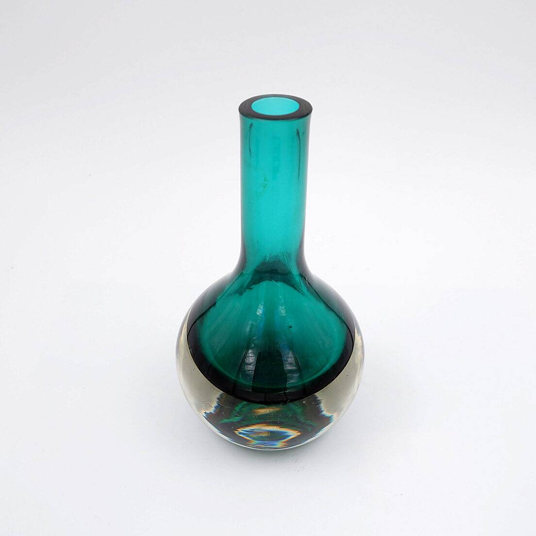 Green Kolben vase by Tamara Aladin Riihimaki for Riihimaen Lasi Oy, Finland