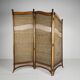 1970s Three-Panel Rattan Room Divider with Wicker Panels