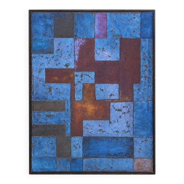 Abstract geometric table by Katia Korzin, painting on canvas.