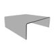Square molded glass coffee table