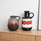 Ceramic vase with a handle, German design, 1960s, made in West Germany