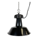 Industrial Black Enamel Factory Lamp with Cast Iron Top, 1960s
