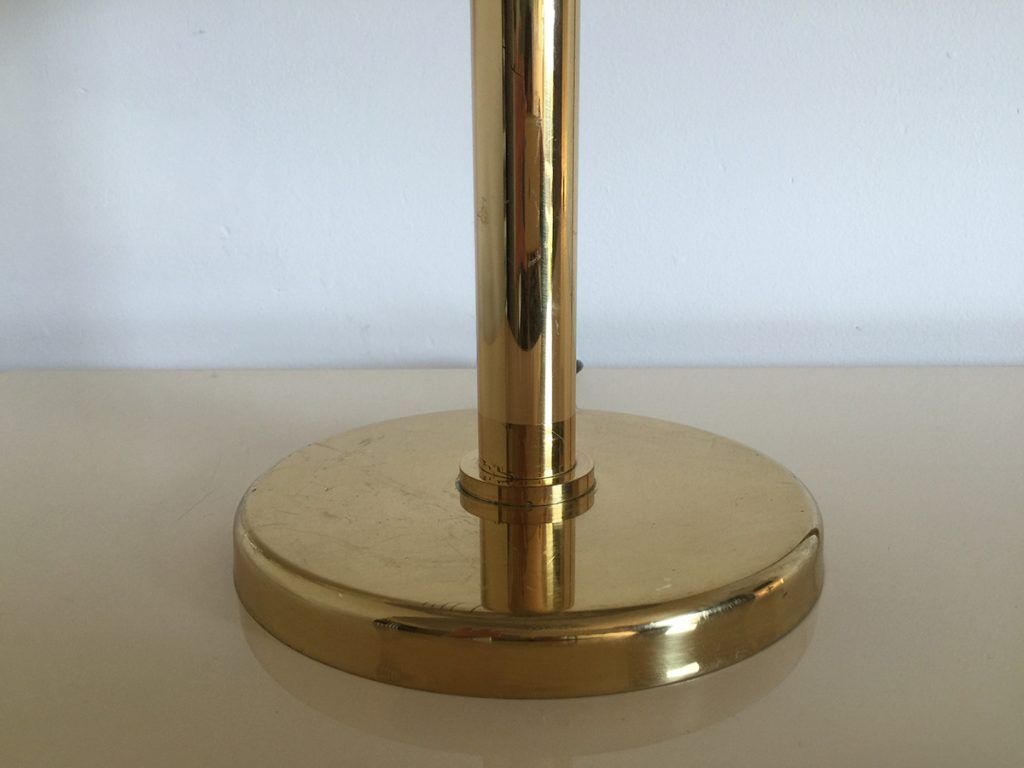 Vintage brass table lamp by Deknudt