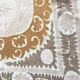 Nappe brodée à la main vintage 120x134 cm