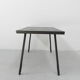 Brutalist coffee table with slate top