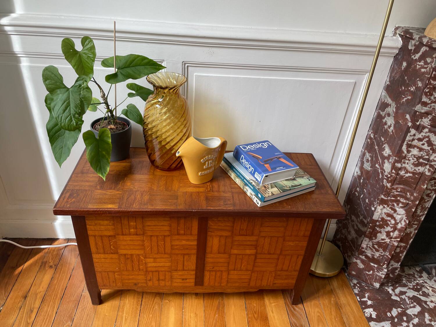 Solid oak toy chest