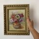 Framed flower painting of anemones