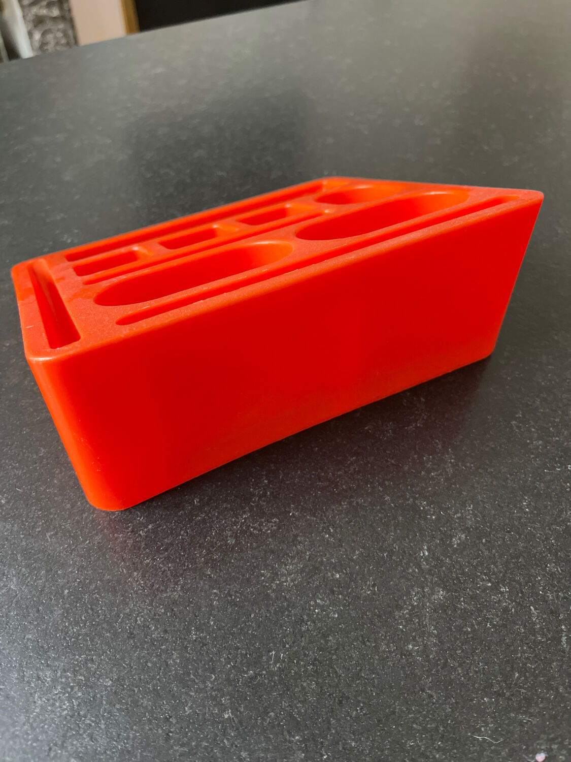 Orange desktop organizer