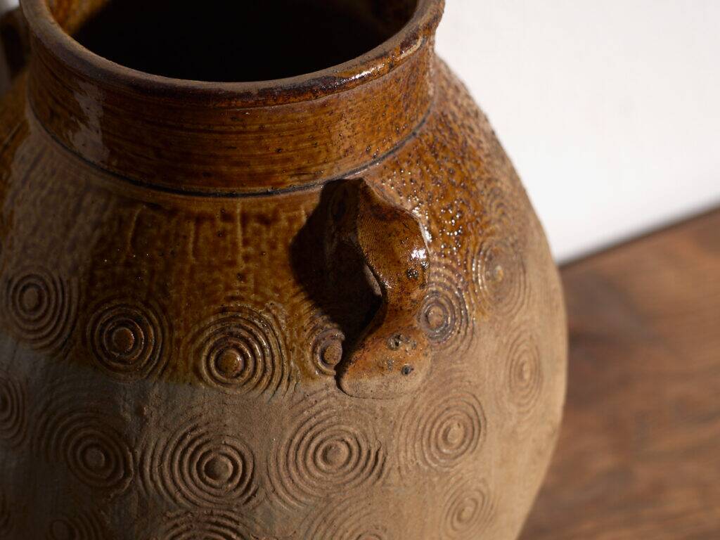 Vase ancien chinois en grès émaillé – Chine, vers 1900