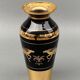 Vase in opaline or opaline glass 1960 decor golden antelopes