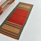 2x6 Red & Green Short Kilim Runner Rug, 73x188Cm