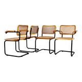 Set of 4 B32 Style Dining Chairs by Marcel Breuer
