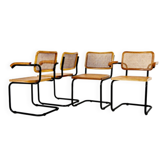 4 chaises de salle à manger de style B32 par Marcel Breuer