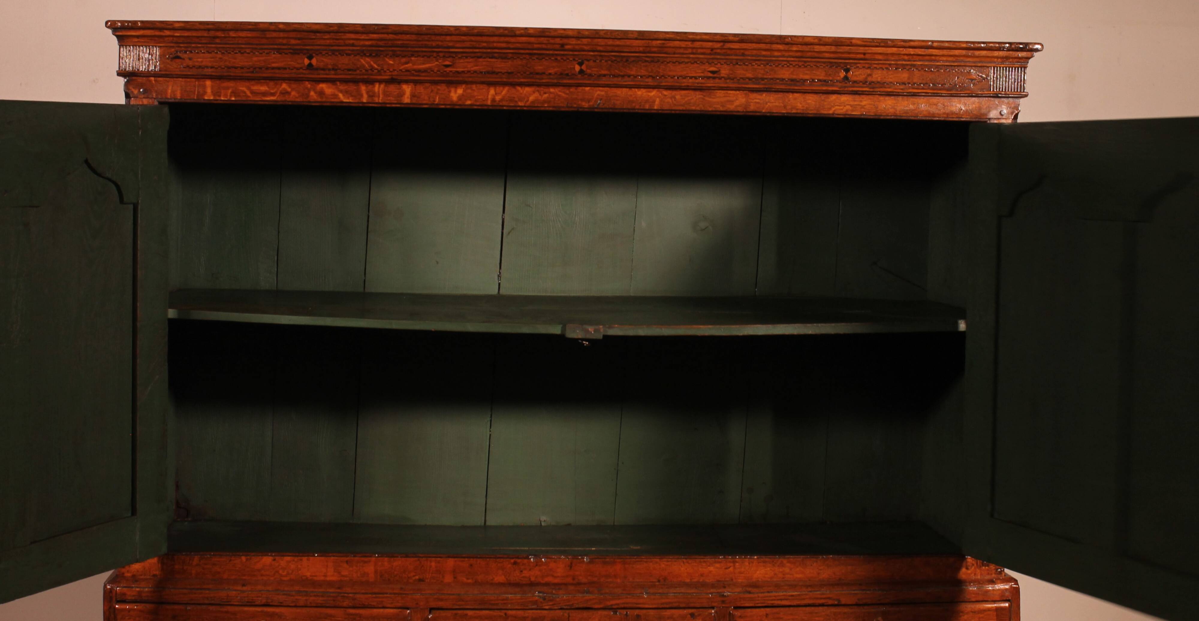 2-Body Oak Cupboard - 18th Century