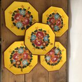 5 assiettes Longwy et un plat