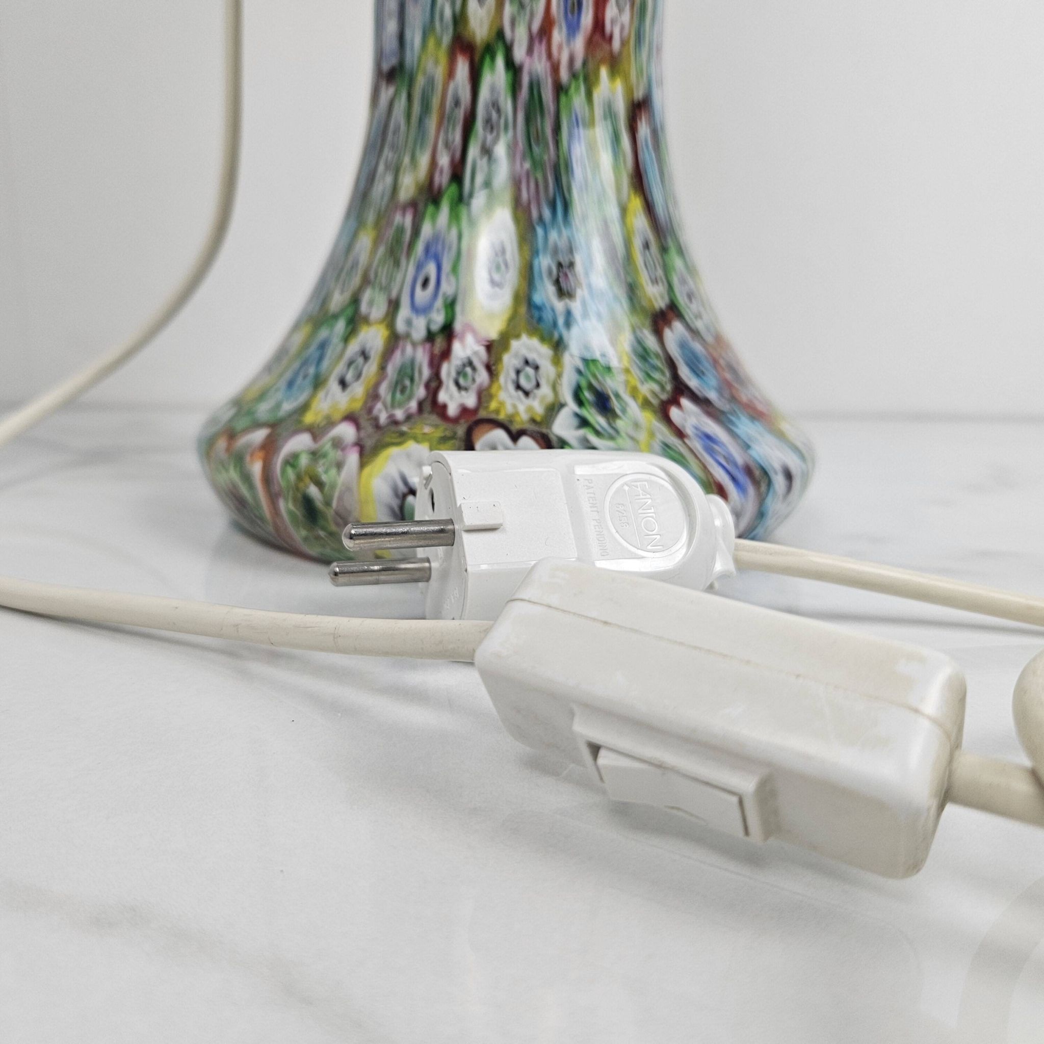 Fratelli Toso "Millefiore" Table Lamp in Murano Glass, Italy 1950's
