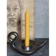 Matt black ceramic cellar rat candle holder 50s