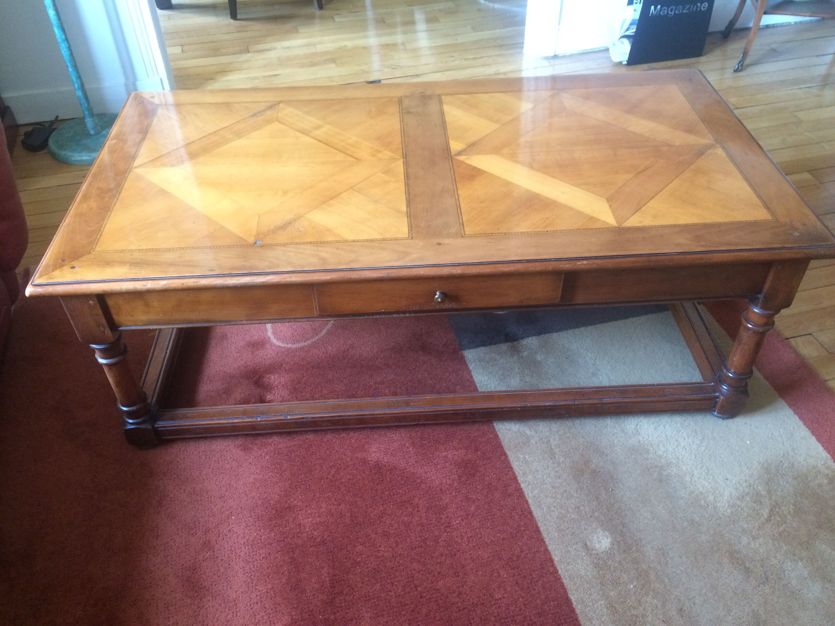 Solid cherry coffee table