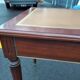 Old style flat desk louis xvi leather tray with 2 pulls