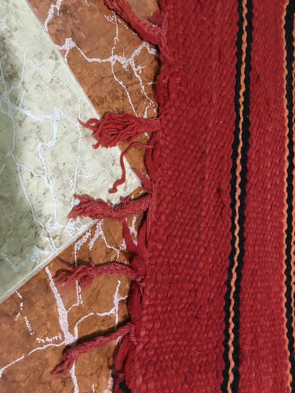 Vintage Berber red rug 370cm×187cm