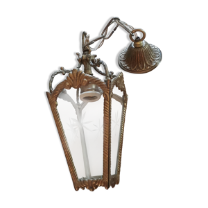 Lanterne bronze verre