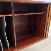 Rosewood Tambour Door Cabinet By Kai Kristiansen For Feldballes