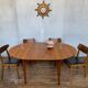 Round table in teak with vintage butterfly extension from the 1960s