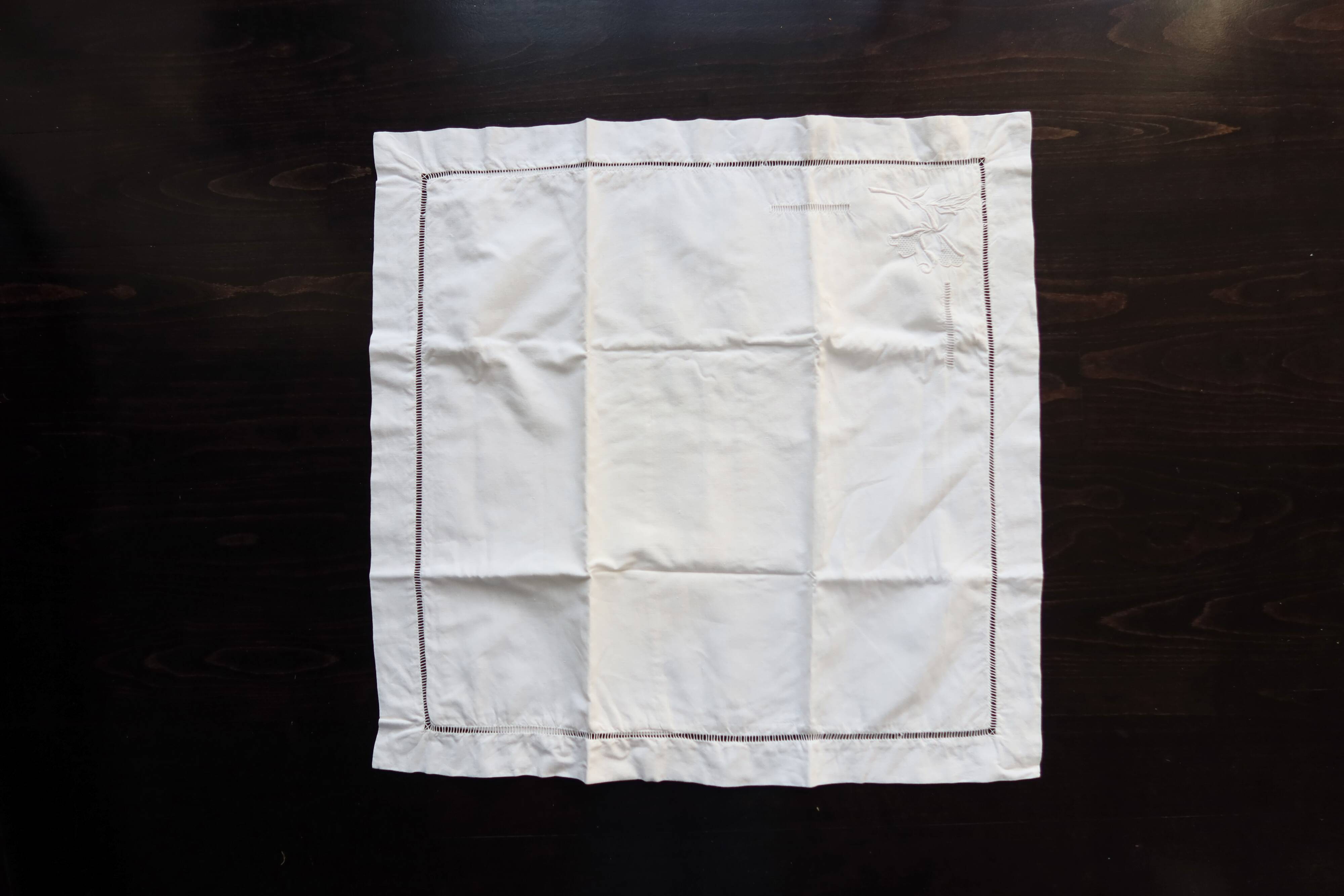 Antique embroidered pillowcase