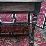 Side table or wooden desk classic style turned legs