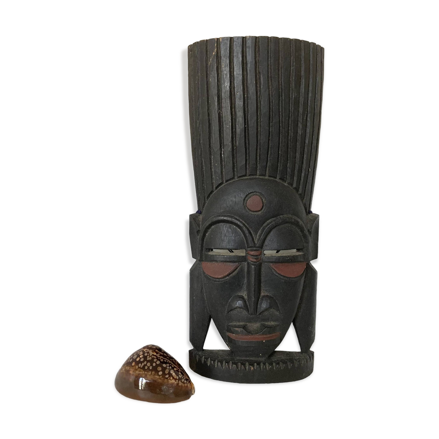 African wooden mask statuette