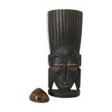 African wooden mask statuette