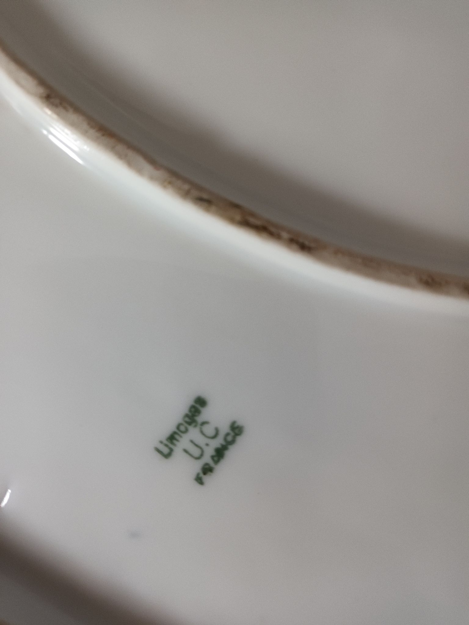 Decorative oval flat Limoges UC France
