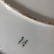 Decorative oval flat Limoges UC France