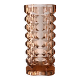 Pink thick glass vase, Windsor Rosaline Luminarc model