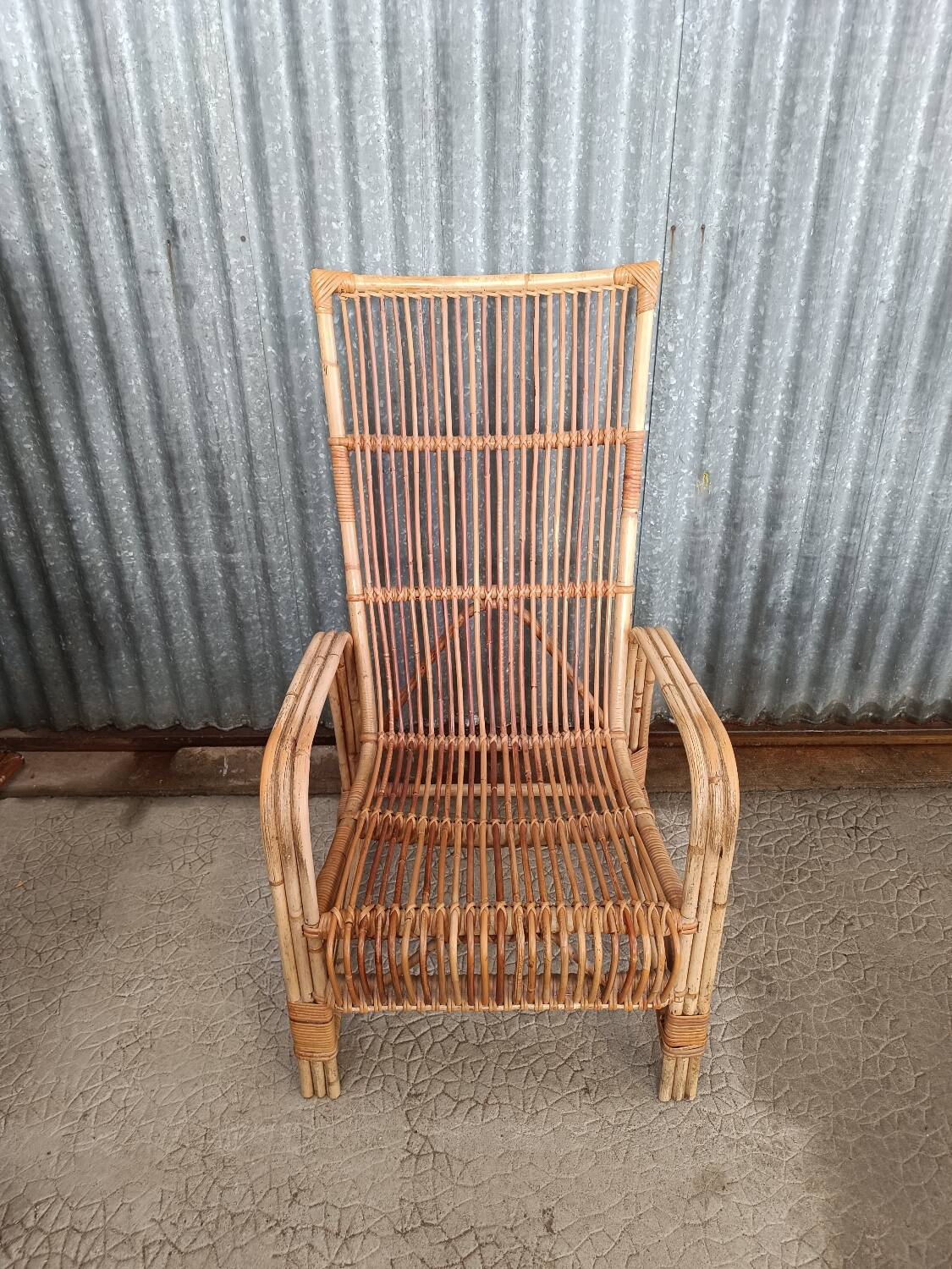 Large adult rattan armchair