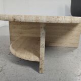 pair of low tables in travertine, Italy 1980s