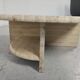 Paire de tables basse en travertin italie 1980s