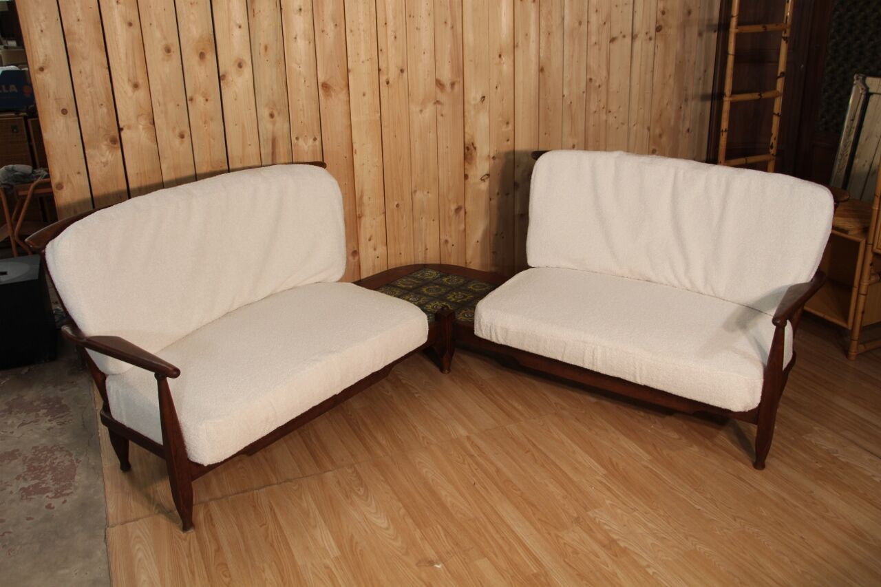 corner sofa by Guillerme et Chambron 1960