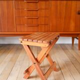 Small folding wooden stool, 1970