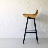 Wood and iron stool