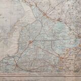 Old map Nantes and Vendée 162cm by 114cm