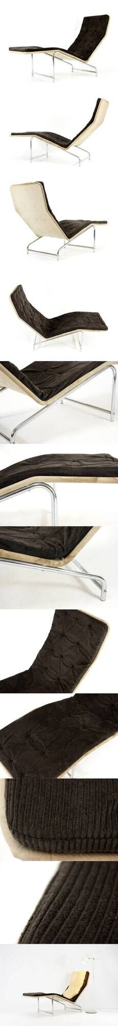Retro Vintage Ikea Chrome Lounger Chaise Lounge Chair Danish Mid Century 70s 80s