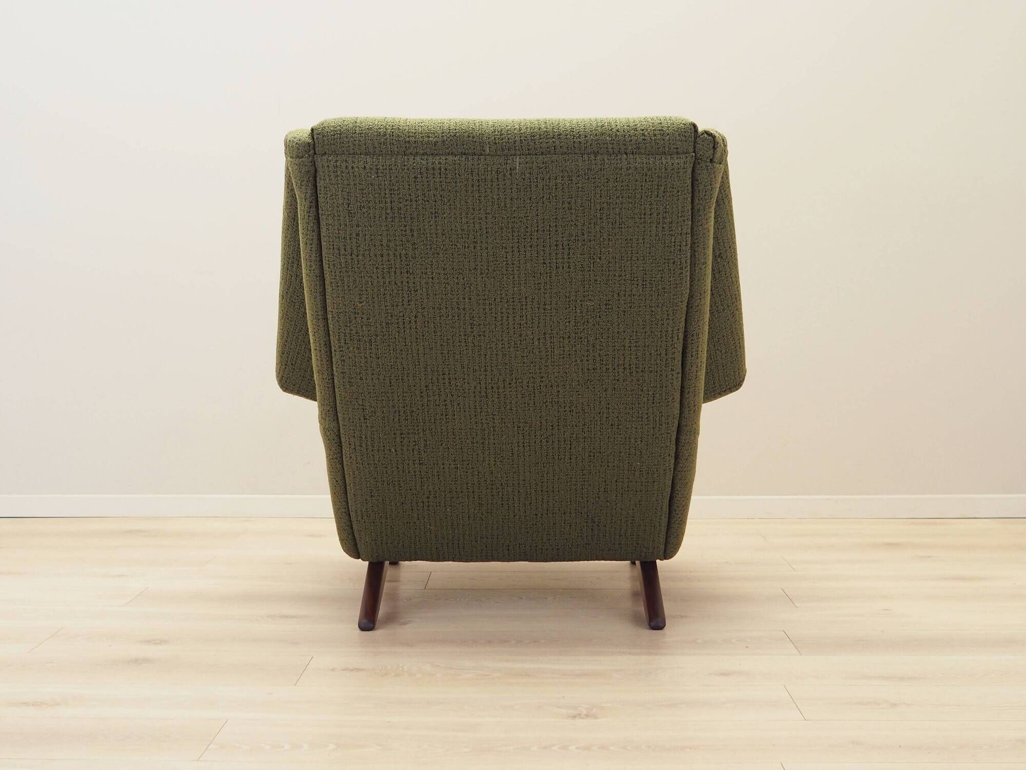 Fauteuil vert, design danois, années 1970, fabrication : Horsens Møbelfabrik